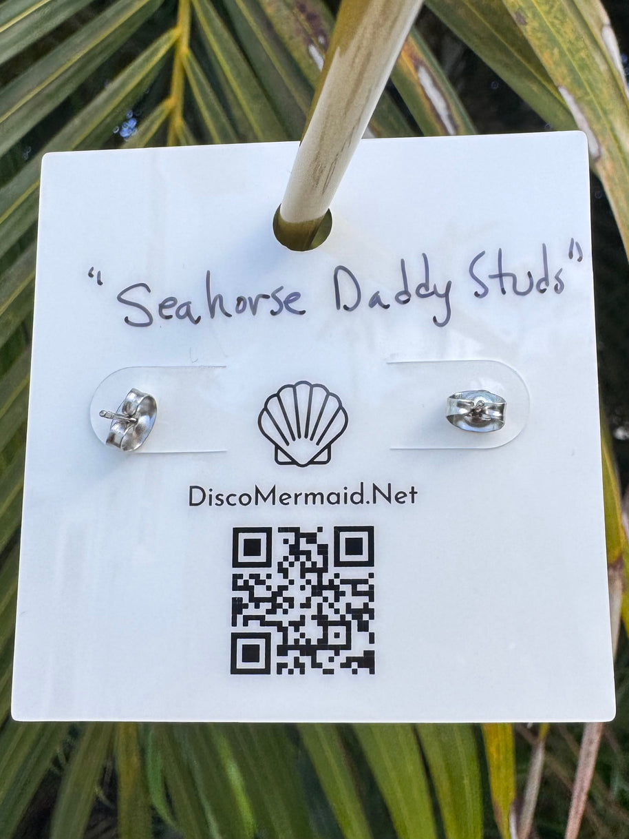 Seahorse Daddy Studs